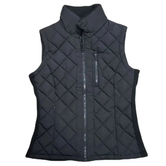 Andrew Marc Black Quilted Puffer Full Zip Vest XS - Picture 1 of 4